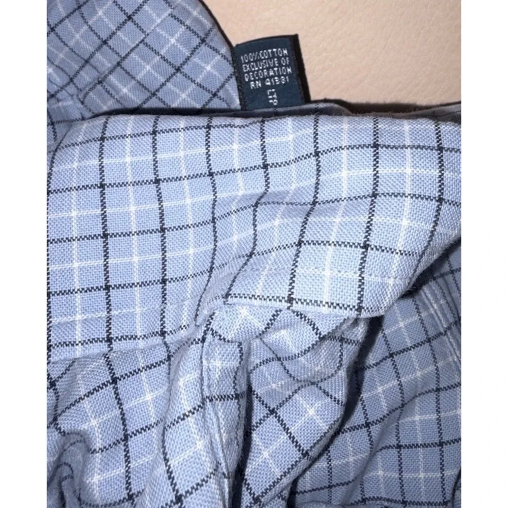 Polo Ralph Lauren Button Down Large Light Blue Plaid Long Sleeve Classic Fit